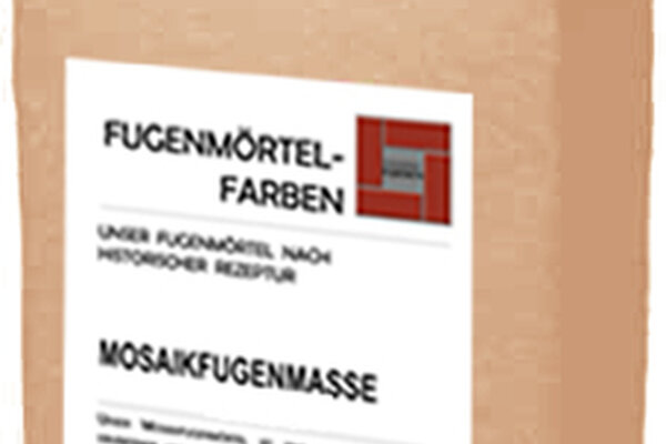 Ziegelfliesenmanufaktur | Verpackungsbeispiel für unseren farbigen Mosaikfugenmörtel