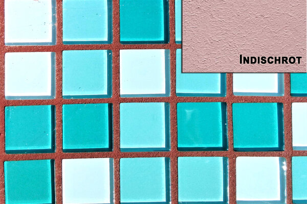 Ziegelfliesenmanufaktur | Farbiger Mosaikfgenmörtel Indischrot