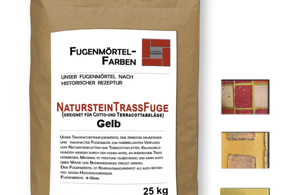 Ziegelfliesenmanufaktur | 25kg Terracotta-NatursteinFugenmasse GELB